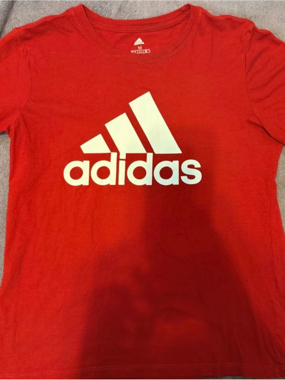 Men’s adidas Red with White Logo Tee